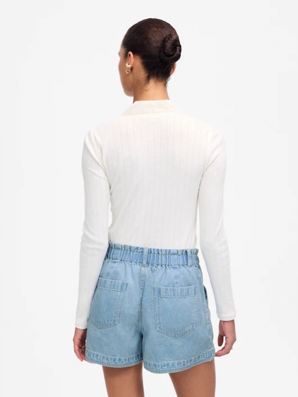 Madewell Tie- Waist Denim Shorts - Picture 3 of 10